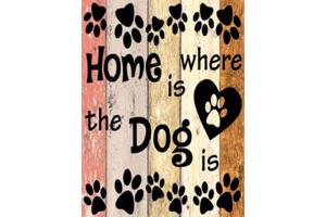 nr 2039 Diamond Painting dog tekst 50x40cm (rond)