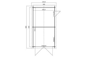 Garage Dillon 300x540 Onbehandeld vuren