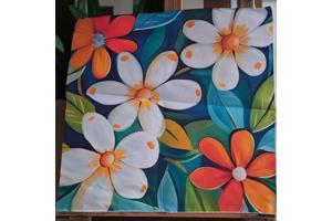Set van 4 kussenhoezen gebloemd multicolor 40x40cm