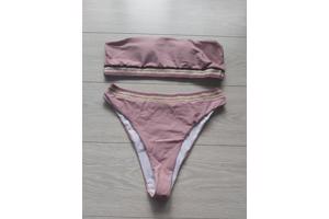 Bandeau bikini roze goud XL