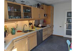Gebruikte keuken, 4m20 lang, terrazzo werkblad