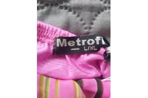 Metrofive offshoulder jurk voor over badkleding roze L/XL