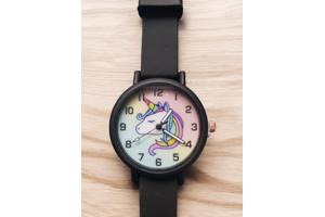 Horloge voor Kinderen - Eenhoorn - Kast 34 mm - Zwart