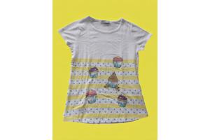 Glo-Story cupcakes t-shirt geel 128