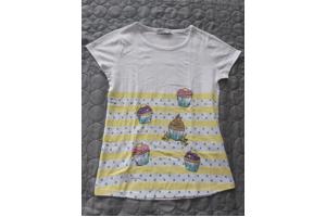 Glo-Story cupcakes t-shirt geel 128