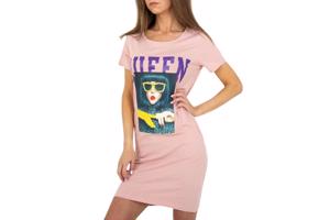 Shirt jurk Queen roze M