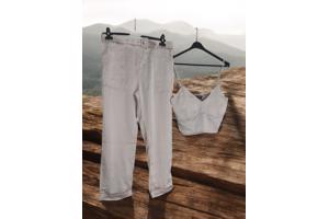 2 delige kleding set grijs L