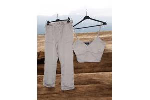 2 delige kleding set grijs L