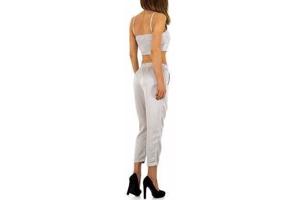 2 delige kleding set grijs L