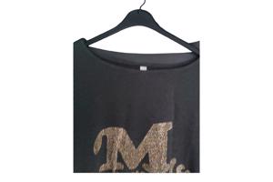 Sweat jurk motorcycle strass steentjes grijs XL/XXL