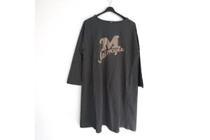 Sweat jurk motorcycle strass steentjes grijs XL/XXL