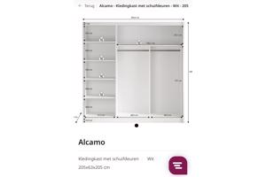 Witte kledingkast met schuifdeuren