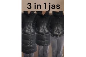 Noemi Kent 3 in 1 jas zwart kort middellang en lang XL