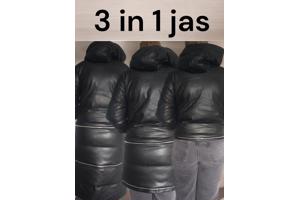 Noemi Kent 3 in 1 jas zwart kort middellang en lang XL