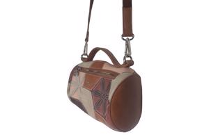 ronde schouder - hand tas bruin leer