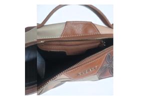 ronde schouder - hand tas bruin leer