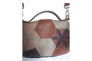 ronde schouder - hand tas bruin leer