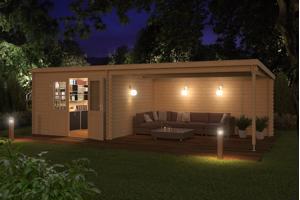 Blokhut met overkapping St. Louis 681x292 Onbehandeld vuren