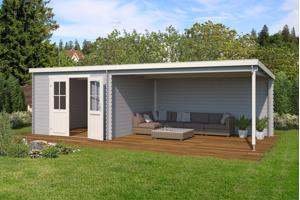 Blokhut met overkapping St. Louis 681x292 Onbehandeld vuren