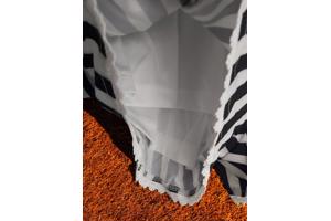 Playsuit gestreept met kanten mouwen M