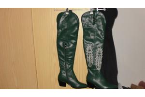 groen leren cowboy laarzen