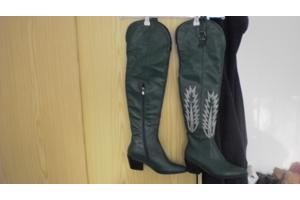 groen leren cowboy laarzen