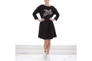 Sweat jurk motorcycle strass steentjes zwart XL/XXL