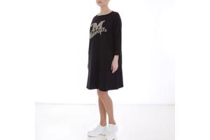 Sweat jurk motorcycle strass steentjes zwart XL/XXL