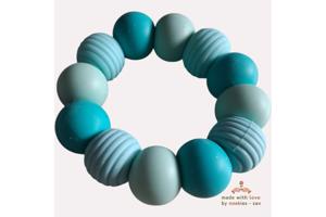 Noekies Handgemaakte Bijtring turqouise - Nieuw!