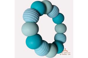 Noekies Handgemaakte Bijtring turqouise - Nieuw!