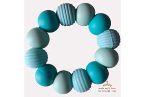 Noekies Handgemaakte Bijtring turqouise - Nieuw!