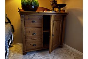 Grenen commode met lades