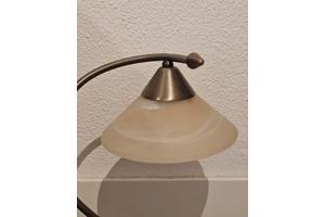 Vintage - Agostinelli albast tafellamp met messing voet '70