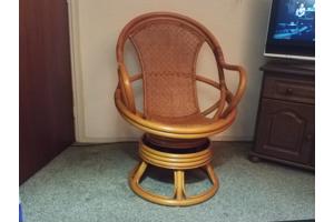 Luxe rotan draaistoel met vering + mooie stijlvolle -stoel