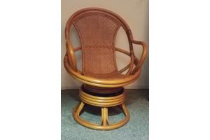 Luxe rotan draaistoel met vering + mooie stijlvolle -stoel