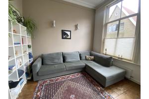 Grote grijze hoekbank