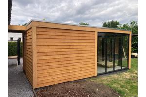 Maatwerk- Douglas houten bijgebouwen, tuinhuisjes