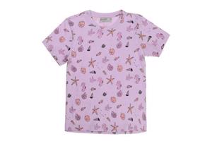 Glo-Story t-shirt zee schelpen lila paars 110