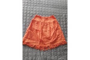 Drole de Copine rok gaatjes patroon oranje S/M