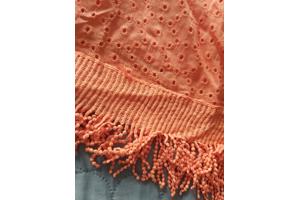 Drole de Copine rok gaatjes patroon oranje S/M