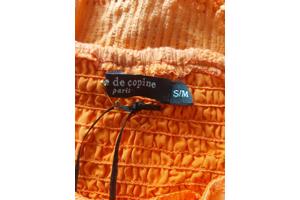 Drole de Copine rok gaatjes patroon oranje S/M