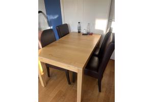 Leren eettafel stoelen