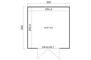 Tuinhuis Quby 300x300