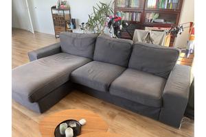 Grijze IKEA bank met lounge