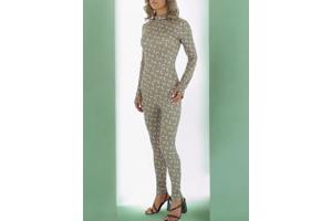 White icy - stretchy - Jumpsuit - olive - korte col - S/36