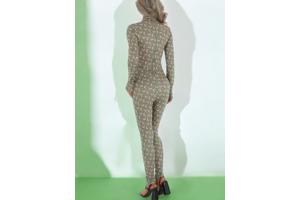 White icy - stretchy - Jumpsuit - olive - korte col - S/36