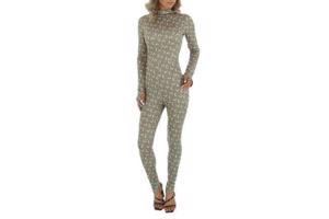 White icy - stretchy - Jumpsuit - olive - korte col - S/36