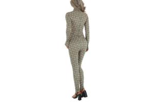 White icy - stretchy - Jumpsuit - olive - korte col - S/36