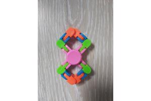 Flexibele Fidget Spinner roze meerkleurig