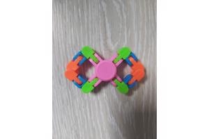 Flexibele Fidget Spinner roze meerkleurig